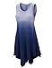 WT1053 Womens Round Neck Ombre Sleeveless Tunic Tank Top XXL ROYAL_BRITE