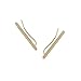 Humble Chic Women's Solid Bar Ear Climbers - Minimal Modern Crawler Stud Cuff Earrings
