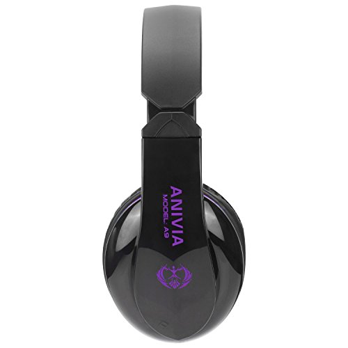 Anivia A9 3.5mm Wired Stereo Gaming Headset,Over Ear Noise Isolating Headphones with Microphone for PS4/NewXboxOne/PC/Mac/Smartphones/Tablets/Laptop-Black Purple - Thumbnail 4
