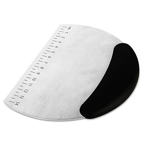 Circle Cookie Cutters Dough Scraper, Bosiwee Bench Scraper and Pastry Cutter Dough Scraper and Bowl Scraper Tool