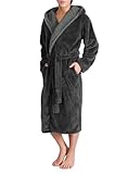 DAVID ARCHY Men's Soft Plush Fleece Robe Full