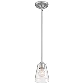 NUVO 60/7180 Bransel 1-Light Mini Pendant Fixture, Brushed Nickel