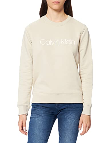 Calvin Klein Core Logo LS Sweatshirt, Maglia di Tuta, Donna, XL, Beige  (Gebleichter Stein) | Prezzo.it