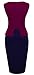 HOMEYEE Women's Elegant Chic Bodycon Formal Dress B288 (M, Carmine+Dark Blue)