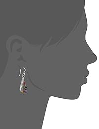 Aretes de plata esterlina con flores prensadas dentro de la forma de gota