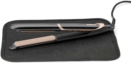 Lisseur Cheveux Super Smooth- Technologie ionique anti-frisottis, Tapis thermorésistant, Plaques en céramique pour un lissage parfait, Chauffe ultra-rapide, Températures de 140-235°C, ST393E