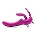 Strap U Regal Rider Vibrating Silicone Strapless Strap On Triple G Dildo