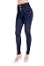ARCO IRIS Women's High Waist Tight Denim Skinny Stretch Jeans Navy Junior