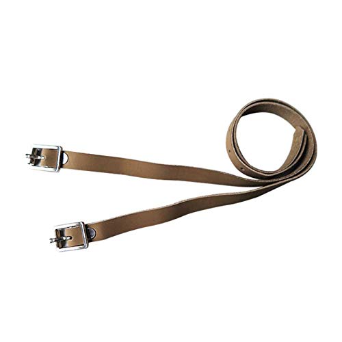 Faderr Equestrian Leather Spur Straps with Buckle, Solid Spur Strap Horse Riding PU Leather Accessories Leather Spur Straps(Brown)