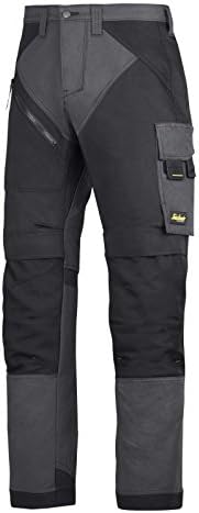 Snickers Workwear Men's Ruffwork Work Trousers 30"Waist 31"Leg (046) Steel Grey/Black