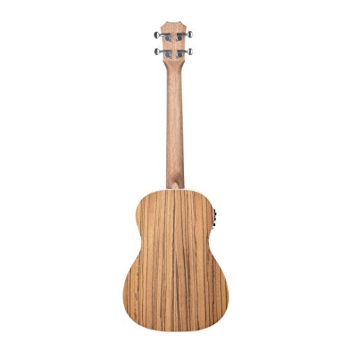Caramel CB104 Zebra Wood Matt Finish Baritone Acoustic Electric Ukulele With Truss Rod with D-G-B-E Strings