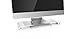 G-Cord Aluminum Monitor Stand Space Bar with Keyboard Storage for Laptop MacBook and More (4 USB Ports)
