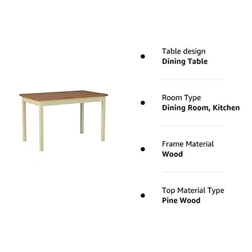 ZINUS Becky Farmhouse Wood Dining Table, Table Only White 45 in x 28 in x 29 in Pricepulse
