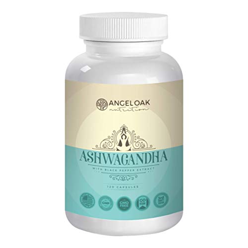 Angel Oak Ashwagandha Root Powder Extract Supplement -1200mg Capsules - 120 Veggie Pill – Organic Ingredients Support: Anxiety Relief, Stress Relief, Mood Enhancement & Adrenal Function Angel Oak Ashwagandha Root Powder Extract Supplement -1200mg Capsules - 120 Veggie Pill – Organic Ingredients Support: Anxiety Relief, Stress Relief, Mood Enhancement & Adrenal Function