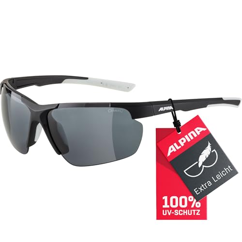 ALPINA Unisex - Adult, DEFEY HR sports glasses, black-white matt, One Size