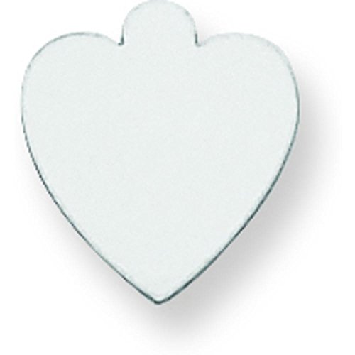 14K White Gold Heart Stamping Disc 0.032