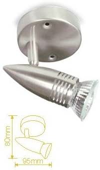 GSC Evolution Foco Techo halógeno 50W GU10-Níquel Satín, Plateado