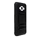 Prevail LTE Case, Galaxy Prevail LTE Holster case, SGM (TM) Hybrid Dual Layer Armor Defender Case With Kickstand + Belt Clip Holster For Samsung Galaxy Prevail LTE / Core Prime G360 Case (Black)