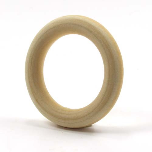 Mylittlewoodshop Pkg of 12 - Ring - 3 inches outside diameter with 2 inch inside diameter and 1/2 inch thick unfinished wood (WW-TR1100-12)