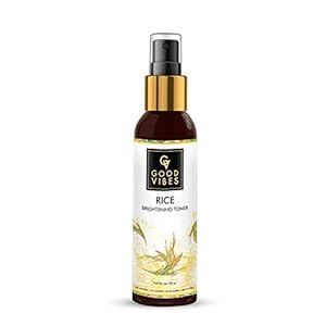 Good Vibes Rice Brightening Toner 120 ml, Hydrating Light Weight Moisturizing Glowing Face Spray Toner for All Skin…