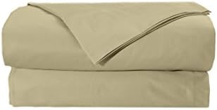 EL&amp;ES Bedding Collections Bedsheets 600 Thread Count, 100% Cotton Full Sheets Set, Ladder Hem Stitch, 4-Piece Bedding Set, 15-inch Elastic Deep Pocket Fitted Sheet, Taupe