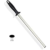 Premium 17-Inch Diamond Knife Sharpener Steel Oval Shaft - Ultra-Fine 1600 Grit Suitable for Ceramic Knives