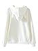 PERSUN Women's Cute White I am a Unicorn Hoodie Long sleeve pullover hooded sweatshirt for teens girls 10-12, Small