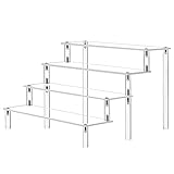 Acrylic Display Riser Stand Shelf Clear 4 Tier