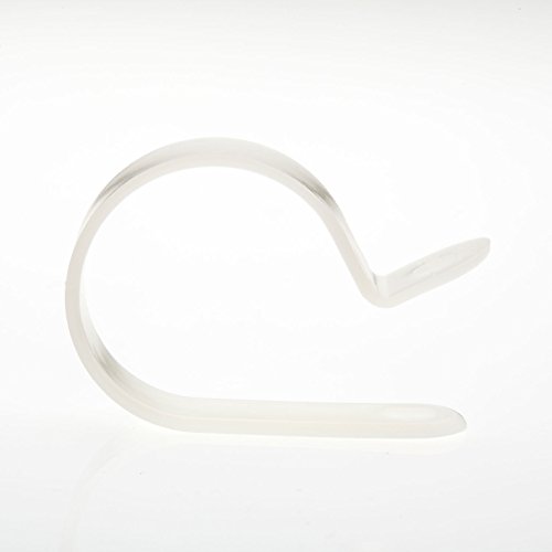 100 Pack RType Cable Clamp 1/2" Clear White Wire Management Wire