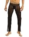 iEFiEL Mens Mesh See Through Home Lounge Pants Nightwear (XL, Black)