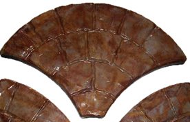European Fan Mat Stamp Texturing Skin Slate Pattern Stone Decorative Concrete Cement Imprint Texture Stamp Mat poliurethane Stamping
