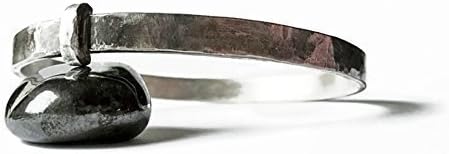 Blacksmith Sporran Key Style Bracelet - Solid Sterling Silver Bangle - Stackable Style - Ships Priority