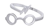 Harry Potter Glasses Lightning Bolt Open Ring In 14K Gold Over Sterling Silver CYBER Monday Deal