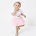 WGOODTECK Newborn Infant Baby Girls Super Soft Glitter Sparkle Tulle Tutu Skirt(0-12M,Pink)