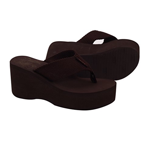 TS Womens Comfort Wedge Thong Flip Flops