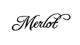 Merlot Wine Word Metal Wall Art Home Kitchen Decor