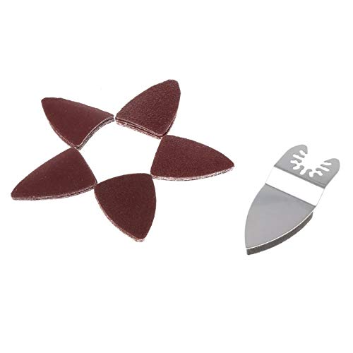 Maslin 25Pcs Sanding Paper+Finger Sanding Pad For Multi-function Oscillating Fein Dremel Bosch Power Tools - Thumbnail 3
