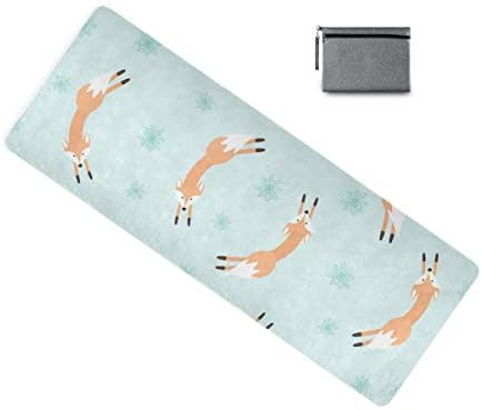 Makiku ヨガマット 狐柄 アニメ ブルー 厚さ1mm 幅広180 66cm ピラティス トレーニング フィットネス エクササイズマット 滑り止め 軽量 収納バッグ付き B0219z63 1 6円 人気海外一番 100 品質保証 全品送料無料 即日出荷 Sale開催中