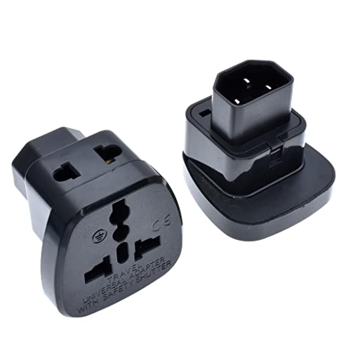 Toptekits IEC C14 to Universal Female AU US UK EU C13 Safe Socket Power
