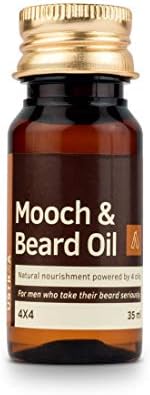 Glamorous Hub - Ustraa Mooch and Beard Oil 4x4 for Men, 35ml