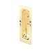 Prime-Line N 7138 3 In. Brass Oblong Closet Door Finger Pull (2 Pack)