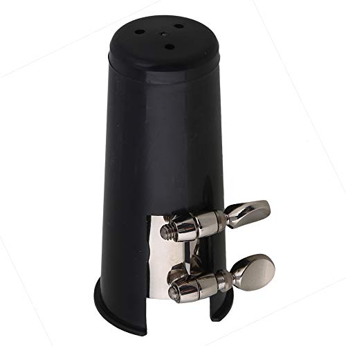 Black Plastic Clarinet Mouthpiece Cap (Sliver Ligature)