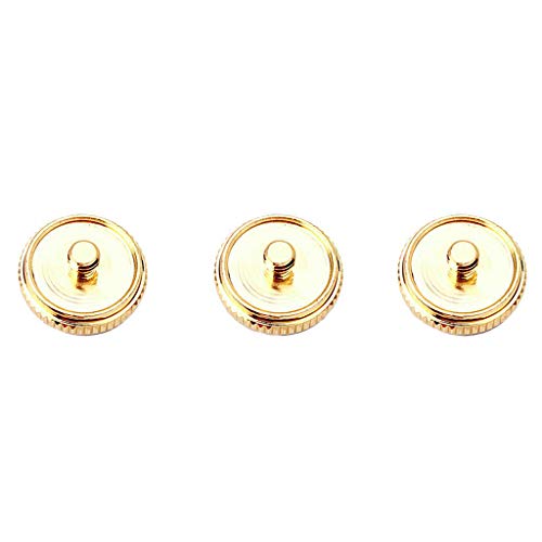 SODIAL 3 Pieces of Gold Plated Malachite Insert Finger Buttons for Trumpet Repairing Brass Instruments Accessories