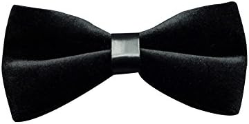 Deercon Men Wedding Bowtie Classic Necktie Handmade Tuxedo Bow Tie Adjustable Tie(black)