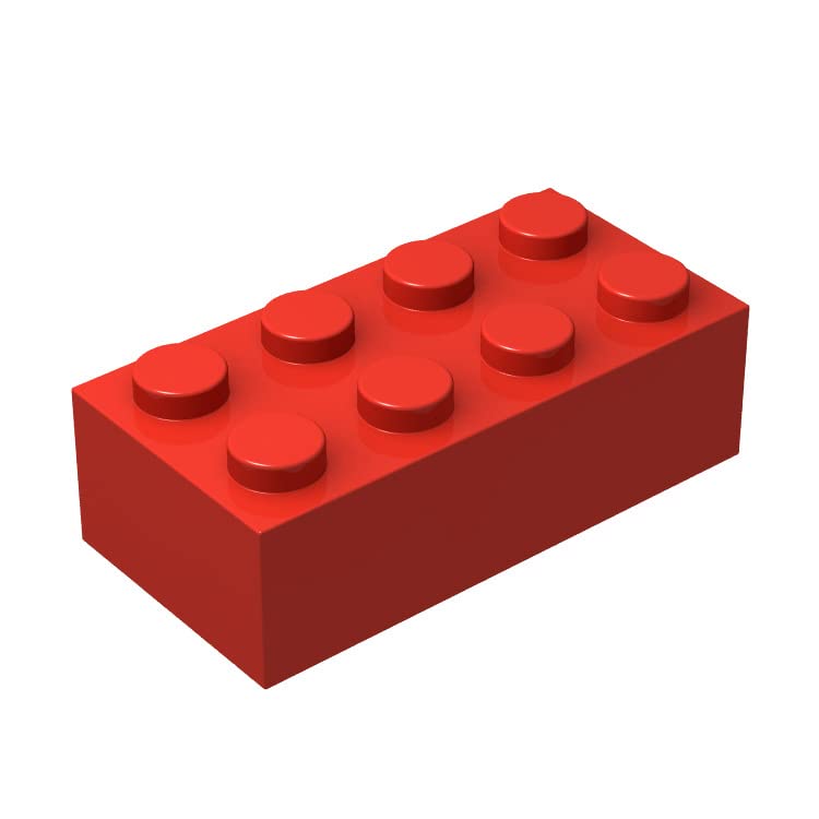 Photo 1 of 100 Piece Red Bricks, 2x4 Building Bricks, Compatible with Lego: Red 2x4 Bricks