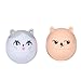 Oh K! Korean Cat and Bear Lip Balms, 2 Piece, White Peach/Cotton Candy