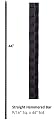44" x 9/16" Straight Hammered Bar Gothic Iron Balusters Iron Spindles Metal Stair Parts Hollow. Satin Black (Pack of 15pcs.)