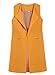 OURS Women's Solid Lapel Sleeveless Slim Waistcoat Long Suit Vest¡­