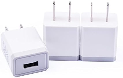 Wall Charger, Weiup [3-Pack] 1.0AMP 1-Port USB Wall Charger Home Travel Plug Power Adapter for iPhone 7/7 Plus 6/6s 6/6s plus 5S 5 4S, Samsung S7 S6 S5 S4 S3, HTC, LG and USB Devices(Grey)
