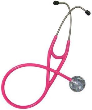 Ultrascope Adult Stethoscope with Hot Pink Tubing, Glitter by UltraScope